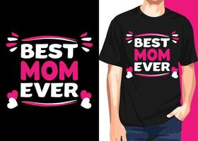 beste Mutter zitiert T-Shirt-Designvektor für Mutterliebhaber vektor