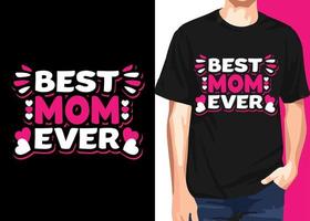 bästa mamma citerar t-shirt design vektor för mödrar älskare