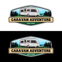 LKW- und Anhänger-Caravan-Logo-Design-Vektor vektor