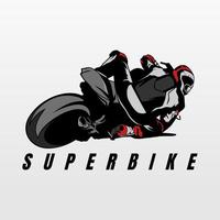 superbike design ikon logotyp illustration vektor