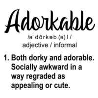 adorkable Definition Adjektiv vektor