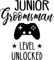 Junior-Groomsman-Level freigeschaltet vektor