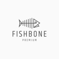 Fischgräten-Logo-Icon-Design-Vorlage vektor