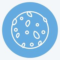 cookie ii-ikonen i trendiga blå ögon stil isolerad på mjuk blå bakgrund bra för utbildning vektor