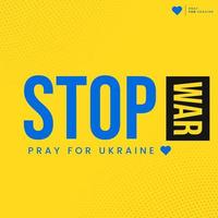 ukraine krieg typografie social media post vektor