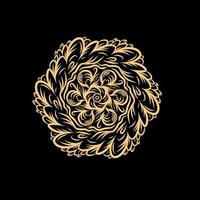 Blumen-Mandala-Kunst-Design-Hintergrund kostenlos eps vektor