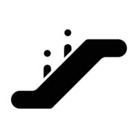 Glyphen-Symbol für Rolltreppe vektor
