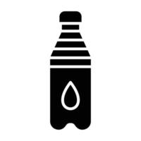 Wasserflaschen-Glyphe-Symbol vektor