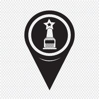 Map Pointer Star Award-Symbol vektor