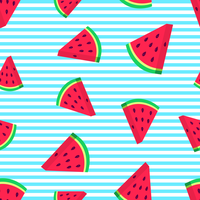 Vattenmelon skivor vektor sömlösa mönster