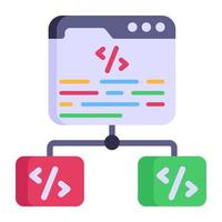 ein flaches Icon-Design für Programmiernetzwerke vektor