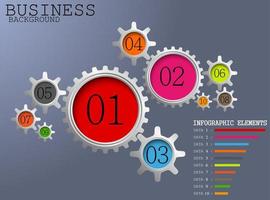 affärs bakgrund koncept färg växlar antal alternativ med info grafiska element. vektor