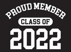 Klasse von 2022 Vektor, T-Shirt-Design vektor