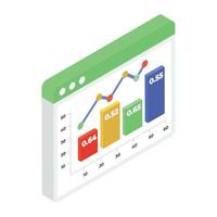 ein Vektor der Website-Analyse mit Kreisdiagramm, editierbares Symbol