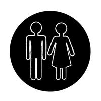 Mann und Frau People-Symbol vektor