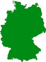 grün gefärbte deutschland-übersichtskarte. politische deutsche karte. Vektor-Illustration