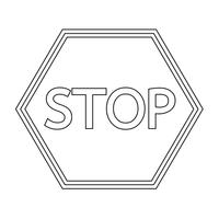 Stoppschild-Symbol vektor