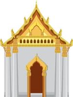 thailändsk tempel design på vit bakgrund vektor