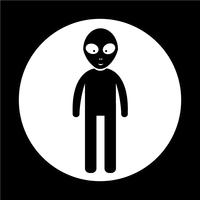 Alien Icon Symbol Zeichen vektor