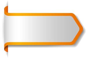orange banner design på vit bakgrund vektor