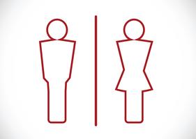 Toilettenikone und Piktogramm-Mann-Frauen-Zeichen