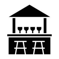 Strandbar-Glyphe-Symbol vektor