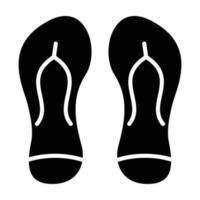 Glyphen-Symbol für Flip-Flops vektor