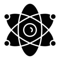 Atom-Glyphe-Symbol vektor