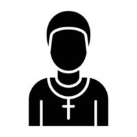 Pastor-Glyphe-Symbol vektor