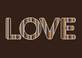 LIEBE Schriftart für Valentinstagskarte vektor