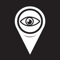 Map Pointer Eye-Symbol vektor