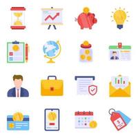 Packung Business Flat Icons vektor