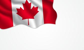 Kanada flagga viftande illustration med kopia utrymme på isolerade bakgrund vektor