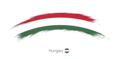 Flagge Ungarns in abgerundetem Grunge-Pinselstrich. vektor