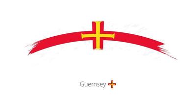 Flagge von Guernsey in abgerundetem Grunge-Pinselstrich. vektor