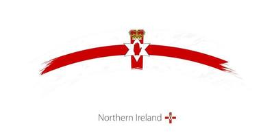 Flagge Nordirlands in abgerundetem Grunge-Pinselstrich. vektor
