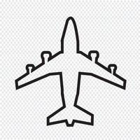 Flugzeug Symbol Symbol Zeichen vektor