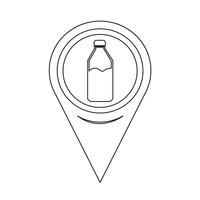 Kartenzeiger Flasche Symbol vektor