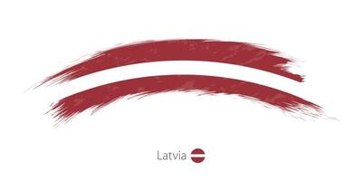 Flagge Lettlands in abgerundetem Grunge-Pinselstrich. vektor