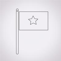 flagga ikon symbol tecken vektor