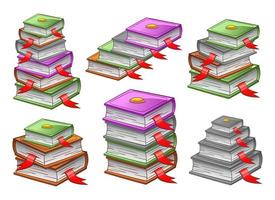 Bücher-Vektor-Design-Illustration isoliert auf weißem Hintergrund vektor