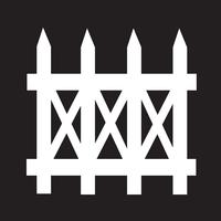 Zaun Symbol Symbol Zeichen vektor