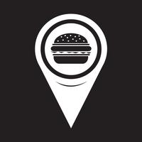 Kartenzeiger Burger-Symbol vektor