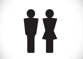 Piktogramm Mann Frau Zeichen Symbole, Toilettenschild oder Toilette Symbol