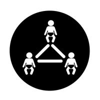 Baby-Icon-Netzwerk vektor