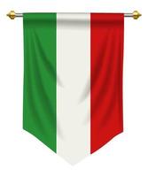 Italien vimpel isolerad på vitt vektor