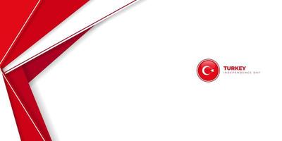 enkel geometrisk på vit bakgrundsdesign. Turkiets självständighetsdag. vektor