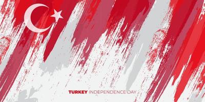 rot-weißes Grunge-Hintergrunddesign. türkei unabhängigkeitstag. vektor