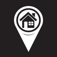 Map Pointer Home-Symbol vektor