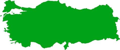 grün gefärbte türkei umrißkarte. politische türkische Karte. Vektor-Illustration vektor
